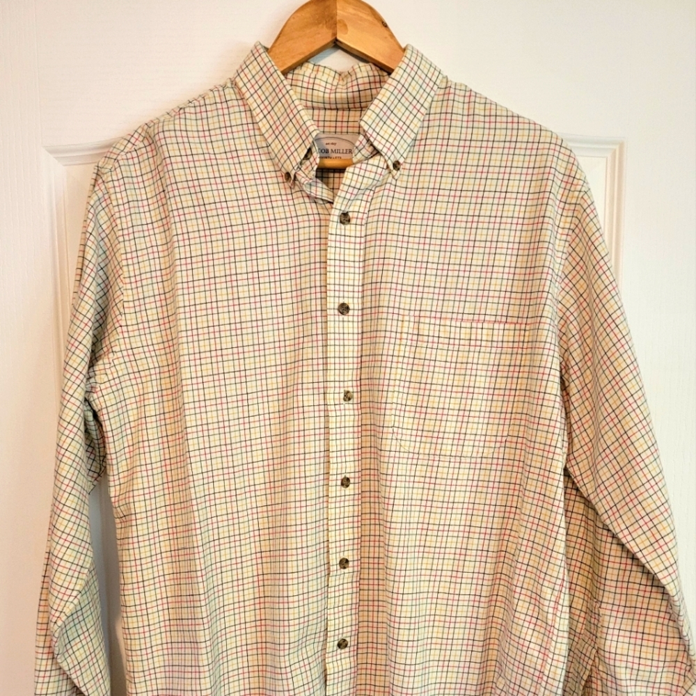 Jacob Miller striped button down mens shirt